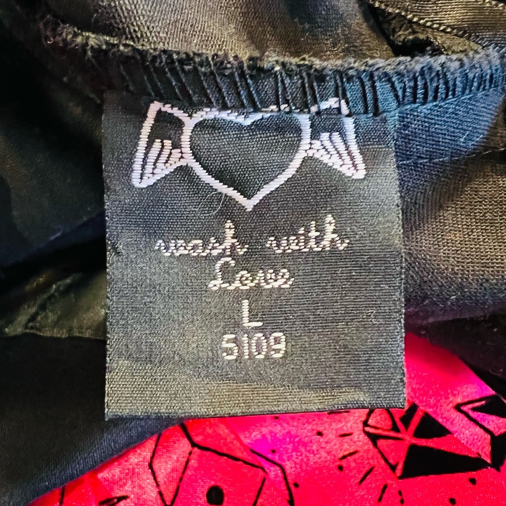 HELL BUNNY Punk Mini Skirt Vintage inspired Size Large with Tool and Ribbon - Picture 14 of 15